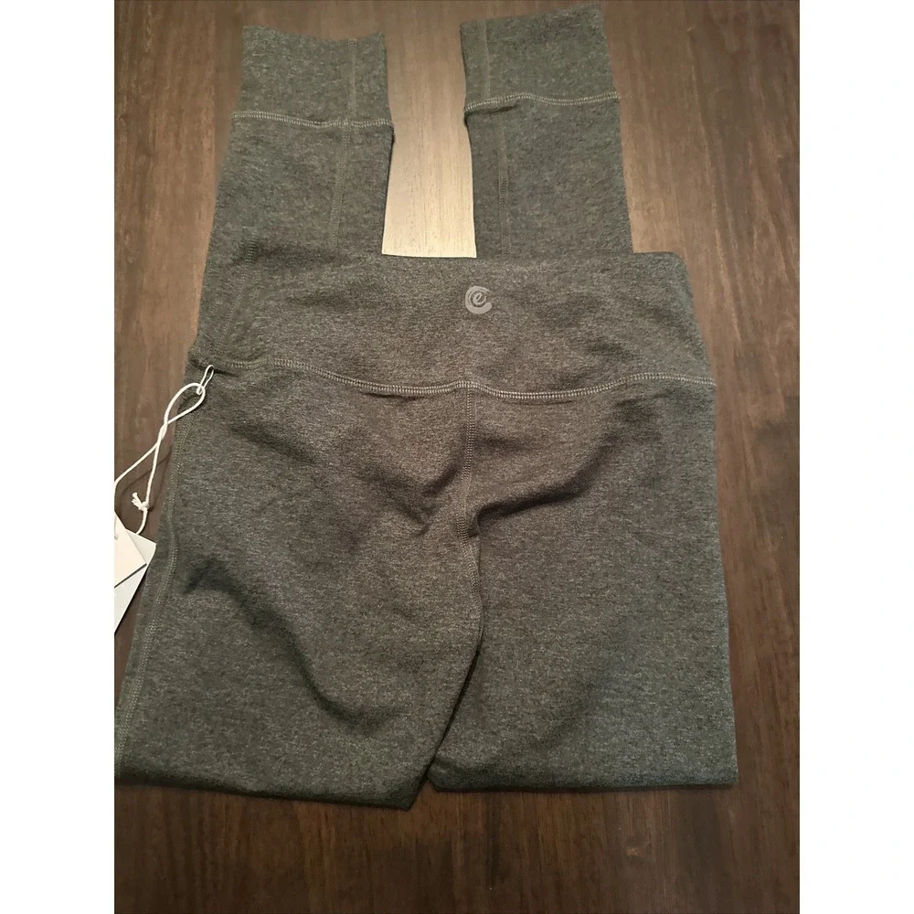 Calme Ease Space Dye High Waist Leggings XS Heather Grey 068521-O NWT